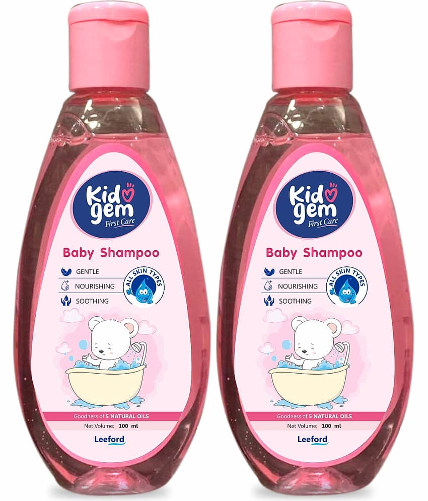 Kidogem Natural Baby Shampoo 100ml | Gentle, Tear-Free Formula for Soft & Healthy Hair | Pack of 2
