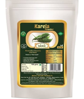 Biotic Karela Powder | Bitter Gourd (Momordica charantia) Powder 200 gm Pack of 2