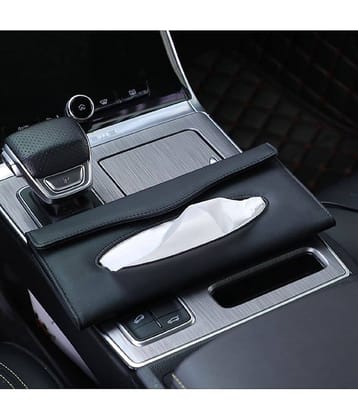 SIAGO Car Tissue Dispenser Leather Black