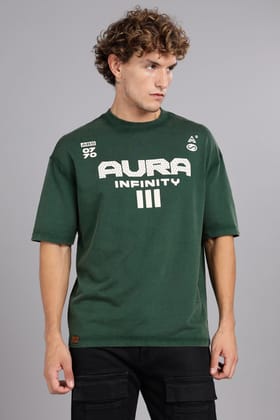 AURA ∞ | Vintage washed Round Neck Oversized T-Shirt-S