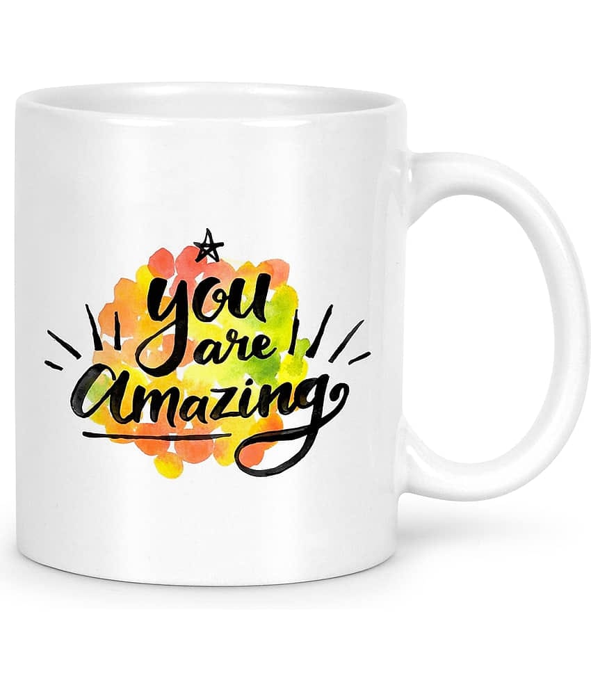 Idream Quote Printed Ceramic Coffee Mug 1 Pcs 330 mL