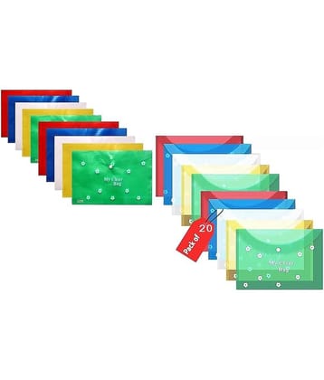 Eclet Multicolor My Clear Bag Folder ( Pack of 20 )