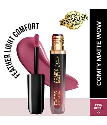 FACES CANADA Comfy Matte Wow Liquid Lipstick - Fuschia Fun 06, 3.8ml , Long Lasting