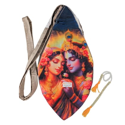 MAYAPURI Multicolor Pure Cottom Radha Krishna Printed Japa Mala Bag, Chanting Or Beads Bag with Zip Pocket and Sakshi Mala Counter (Pack of 1) MAYAPURI Multicolor Pure Cottom Radha Krishna Printed Japa Mala Bag, Chanting Or Beads Bag with Zip Pocket and Sakshi Mala Counter (Pack of 1)