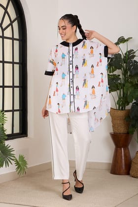 PAWMUM one-size cotton shirt-Multicolour / One size / Cambric