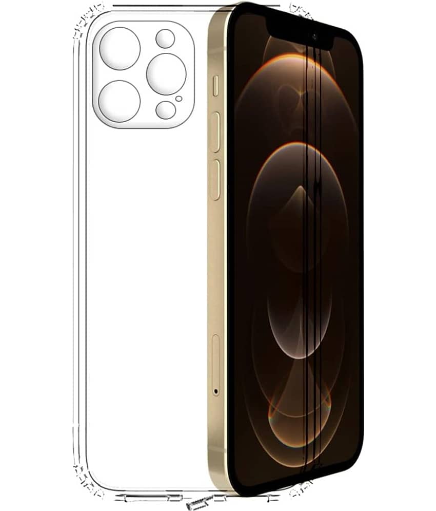 ZAMN - Transparent Silicon Silicon Soft cases Compatible For Apple iPhone 12 Pro Max ( Pack of 1 )