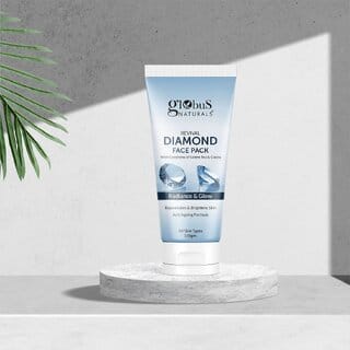 Globus Naturals Revival Diamond Face Pack, Natural & Ayurvedic Formula, Chemical Free, Cruelty Free, Suitable For All Skin Types, 100 gm