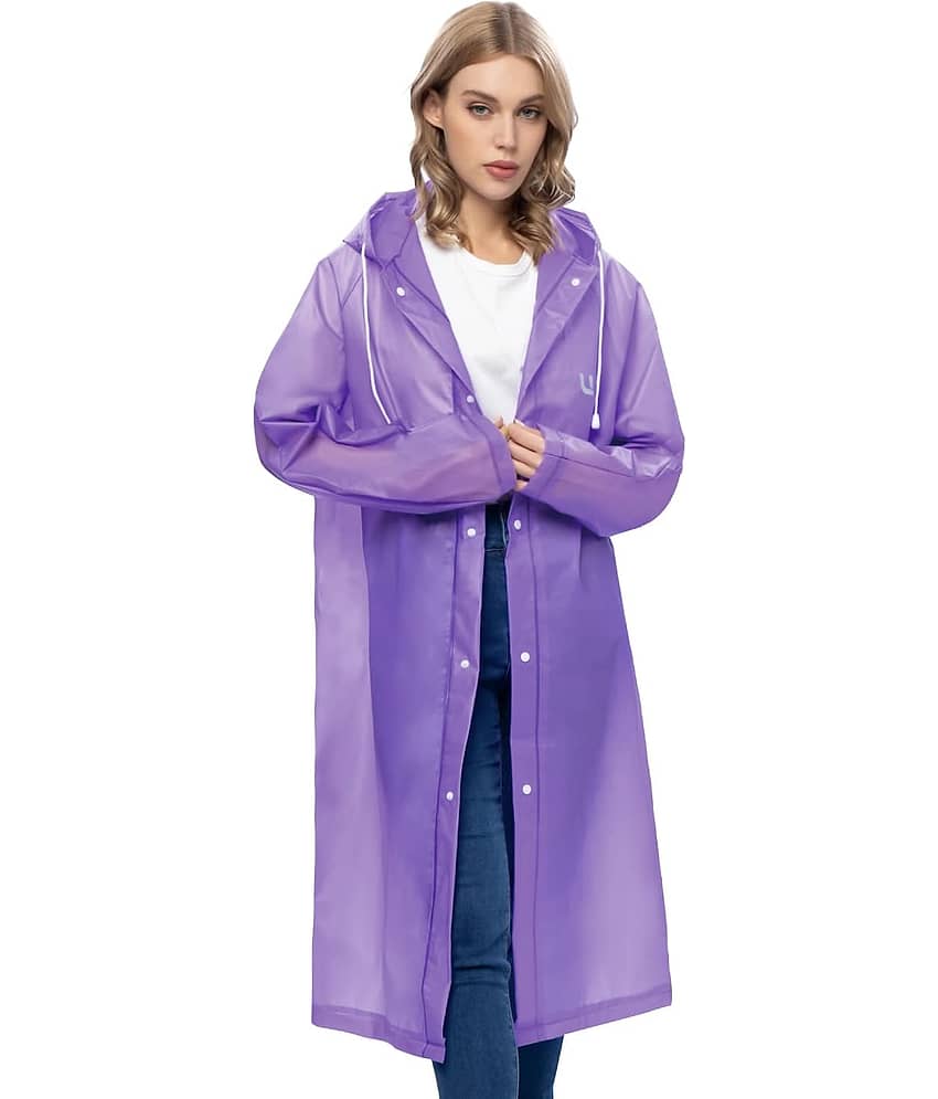Infispace Purple PVC Men's Raincoat ( Pack of 1 )