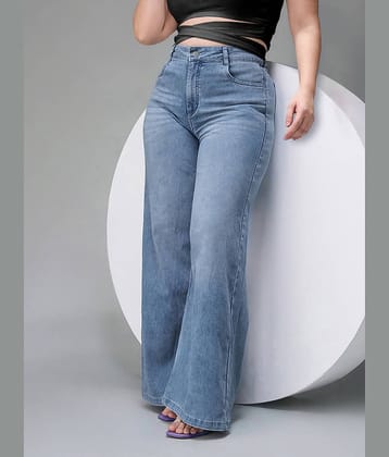 Miss Chase A+ Women's Bootcut High-Rise Jeans ( Light Blue )