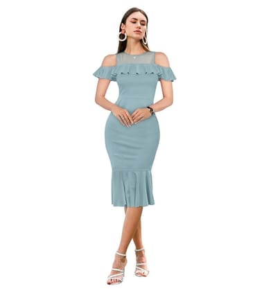 Women's Knitting Stretchable Solid Round Neck Sleeveless Dresses (Pista, M)-PID56814 Women's Knitting Stretchable Solid Round Neck Sleeveless Dresses (Pista, M)-PID56814