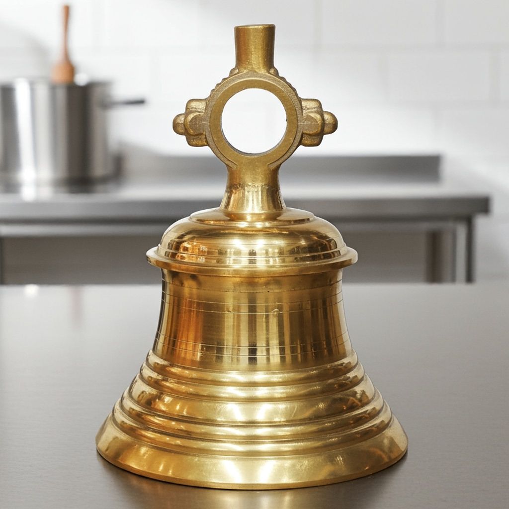 Brass Temple Hanging Ghanta, Hanging Bell, Ghanta 75 KG - Heavy Brass Temple Bell for Devotional Decor (ZMAS493 Z)