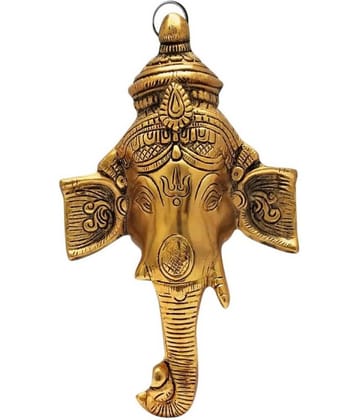 VARKAUS Brass Lord Ganesha Idol ( 19 cm )