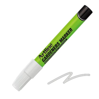 Artline Gardeners Marker Pack of 12 (White Colours) | Writes On Plastic, Card, Leaves, & Plant Material