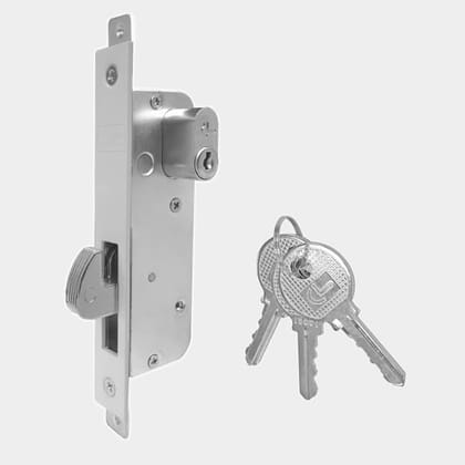ADISON Heavy Duty Sliding Door Lock Set, Stainless Steel, Pack of 1, with 3 Keys Provides Reliable Security for Your Sliding Doors and Ease of us
