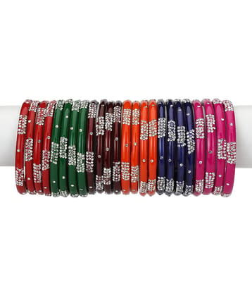 Afast Designer Matching Color Fashionable Bangle Set Combo Hand Decorative (Set Of 24) -SM 2.8
