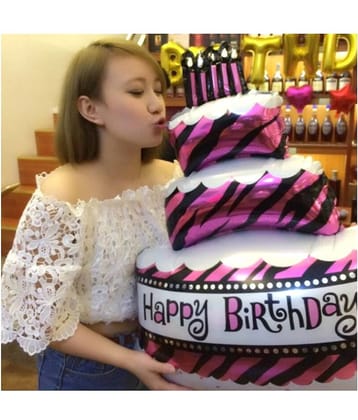 Foil Cake Balloon for Birthday, Christmas, New Year Party Decoration