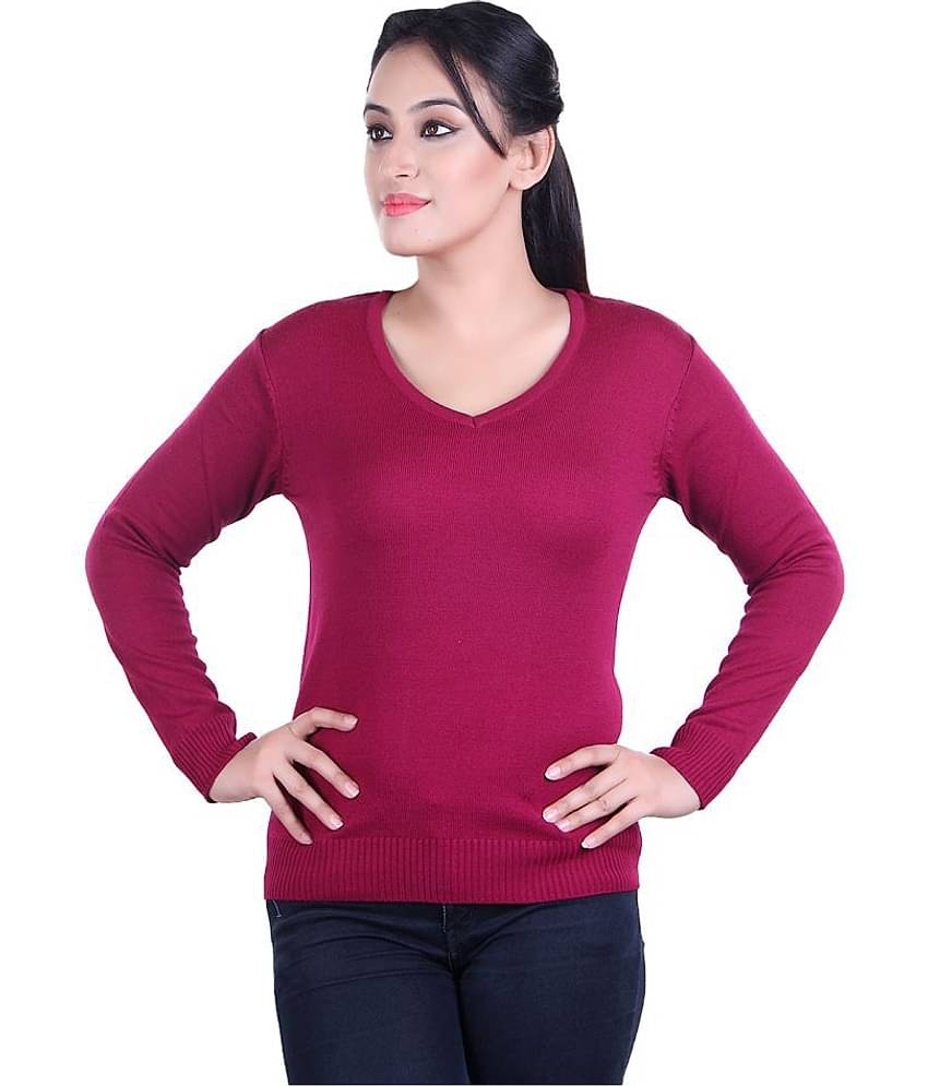 Ogarti Acrylic Maroon Pullovers