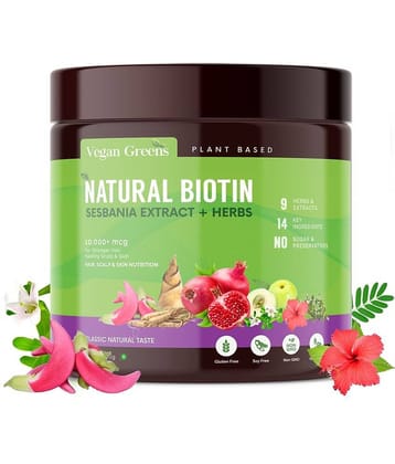 Natural Plant Biotin 10000+ mcg With Triphala Amla For Stronger Hair 200g Classic Natural