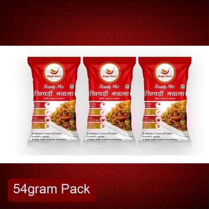 Magic Bowl Ready to Cook Khichadi Masala (54g) | 3-Pouch Value Pack | Comfort Meal Seasoning