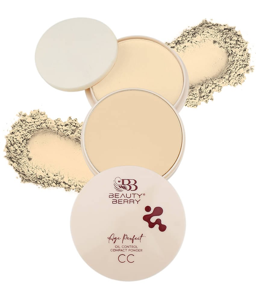 Beauty Berry Age Perfect Oil Control Compact Setting Powder Ivory 20g, Rose Blush (Shade - 02)