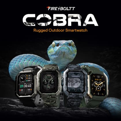 Fire-Boltt Cobra Smartwatch with 45.2mm (1.78") AMOLED Display, Army Grade Build, Bluetooth Calling, 123 Sports Modes, Health Tracking (Free Size | Color As Per Stock Availability) Fire-Boltt Cobra Smartwatch with 45.2mm (1.78") AMOLED Display, Army Grade Build, Bluetooth Calling, 123 Sports Modes, Health Tracking (Free Size | Color As Per Stock Availability)