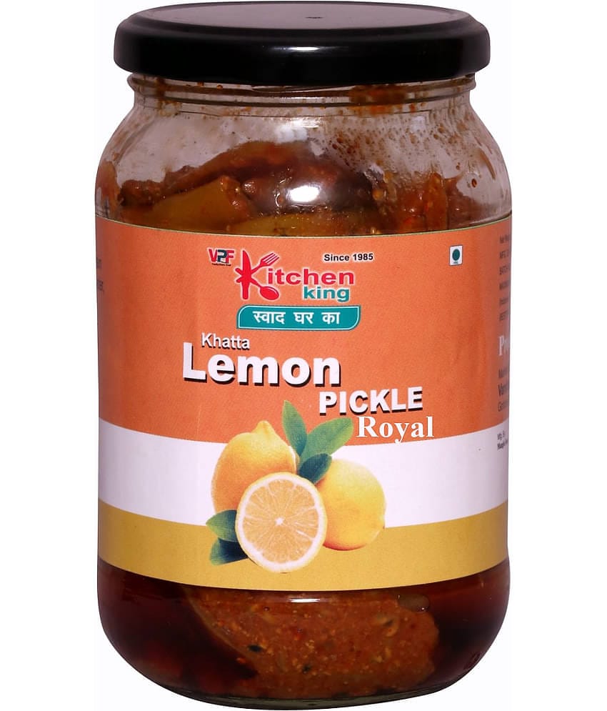 Kitchen King Best Quality Royal Delicious MotherMade Homemade Organic Fresh Khatta Lemon Pickle Nimbu Ka Achar Pickle 500 g