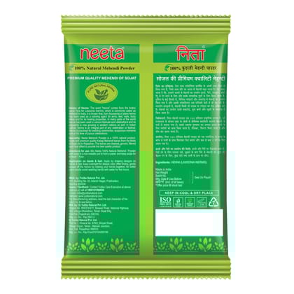 Neeta Mehendi Powder 150g Pack of 3, 100% Natural Henna Mehandi Powder for Hair, Hand & Feet