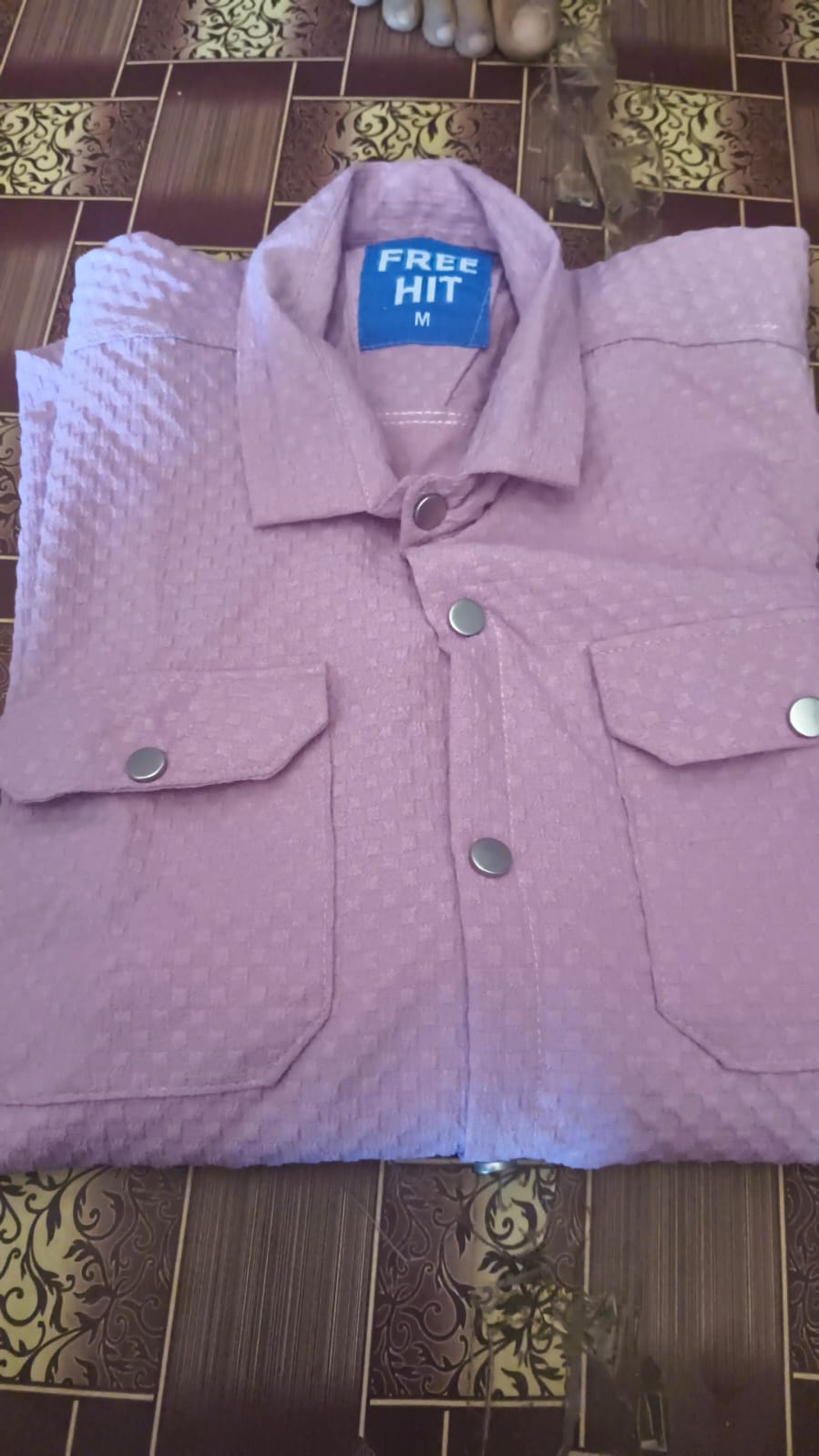 Mens Textured Casual Shirt (Free Hit )