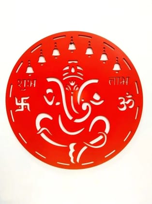 Rave Creations PVC Lord Ganesha Ganpati Cutout Backdrop for Home Decoration Wall Hanging or Door Hanging