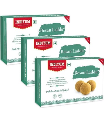 Indiyum Besan Ladu 600 gm Pack of 3