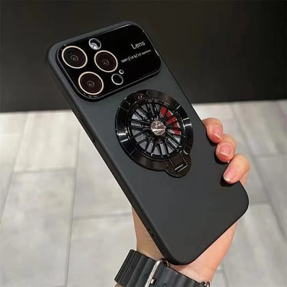 iPhone 13 Series Gyroscope Rotation Magnetic Stand Case With Camera Protection-iPhone 13 Pro Max / Black