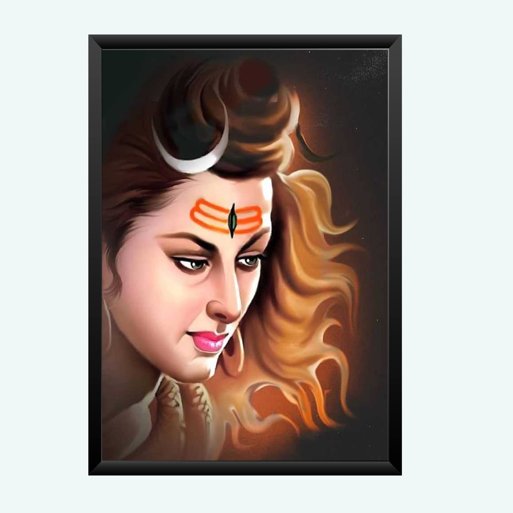 NOKKES Bhagwan Shiv Ji Wall Photo Frame For Puja And Wall Decoration Wall Photo Frame Size 8X12 Inch6