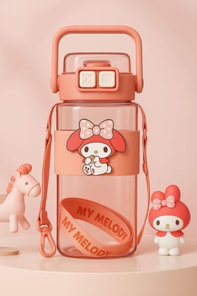 Imported, Water Bottle with Strap, TRITAN Material, Double Button Safety Lock, Silicone Straw, (GREEN) Imported, Water Bottle with Strap, TRITAN Material, Double Button Safety Lock, Silicone Straw, (GREEN)