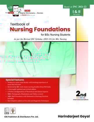 Textbook Of Nursing Foundations For Bsc Nursing Students Based On Inc 2021-2022 I & II Semester 2ed (pb 2022)