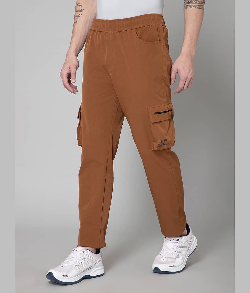 Turnfit Regular Flat Men's Cargos - Brown ( Pack of 1 )