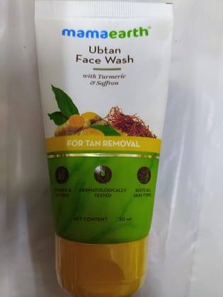 Mamaearth Ubtan Face wash With turmeric & saffron For tan removal 