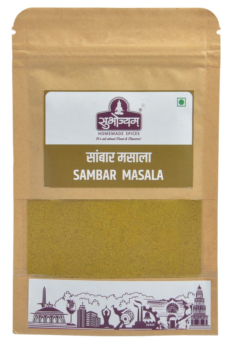 Subhojyam Sugaran Sambar Masala (50 gm) | Traditional South Indian Blend | For Authentic Sambar & Rasam