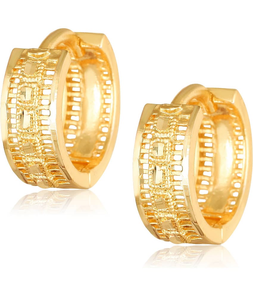 Vighnaharta Round Shape alloy Gold plated Bali, Chand Bali Earring for Women and Girls- (VFJ1476ERG)