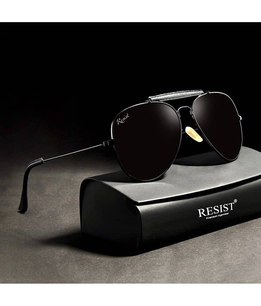 RESIST EYEWEAR Black Pilot Sunglasses ( Pack of 1 )
