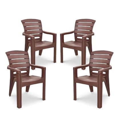 MAHARAJA Plastic Chair| Chair for Home| Living Room| Dining Room| Matt & Gloss Pattern| Bearing Capacity up to 200 Kg Strong and Sturdy Structure.
