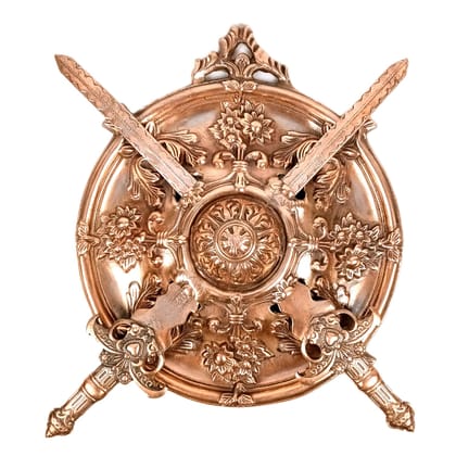 Royal Large Sword & Shield Wall Hangings | Dhal Talwar Set - For Home, Living Room, Big Walls, Vintage Decor & Gifts - 24 Inch
