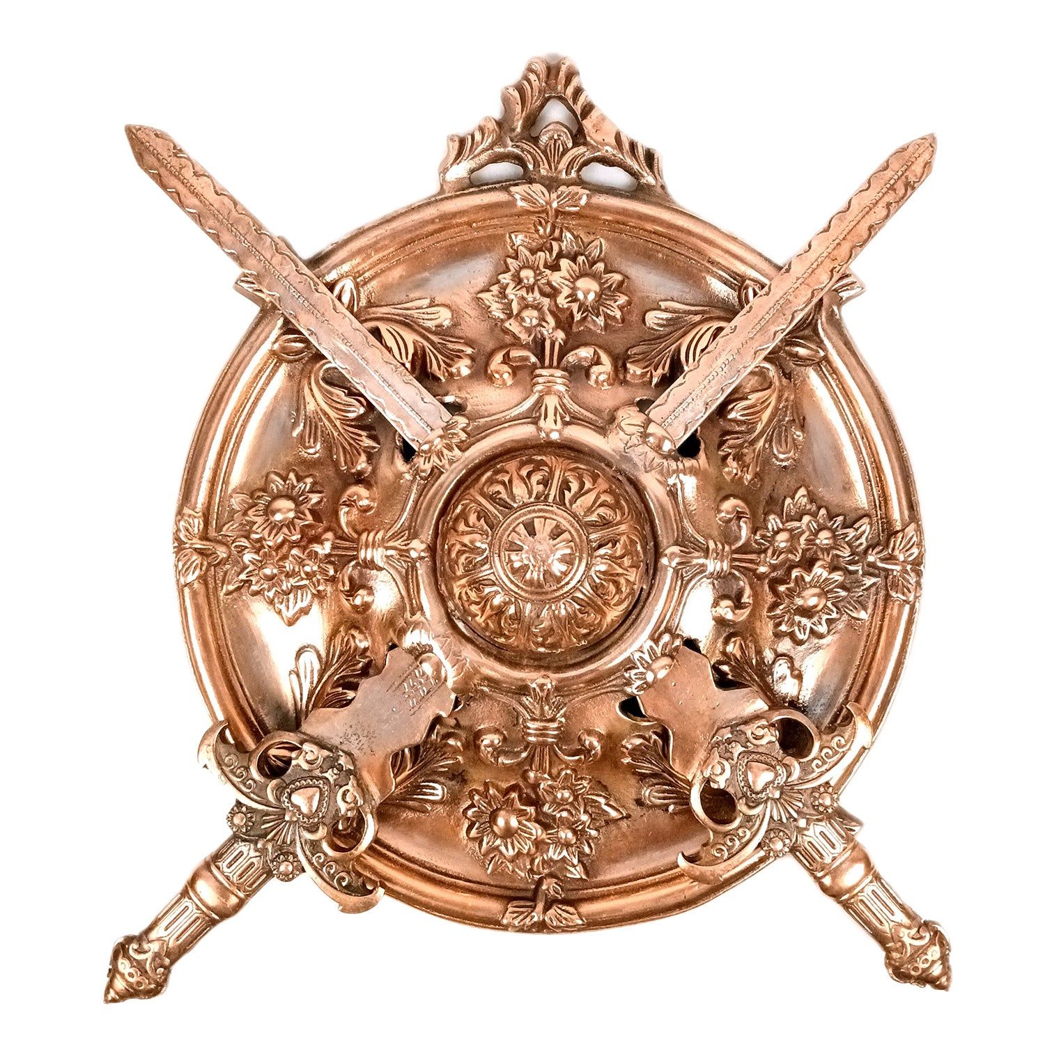 Royal Large Sword & Shield Wall Hangings | Dhal Talwar Set - For Home, Living Room, Big Walls, Vintage Decor & Gifts - 24 Inch