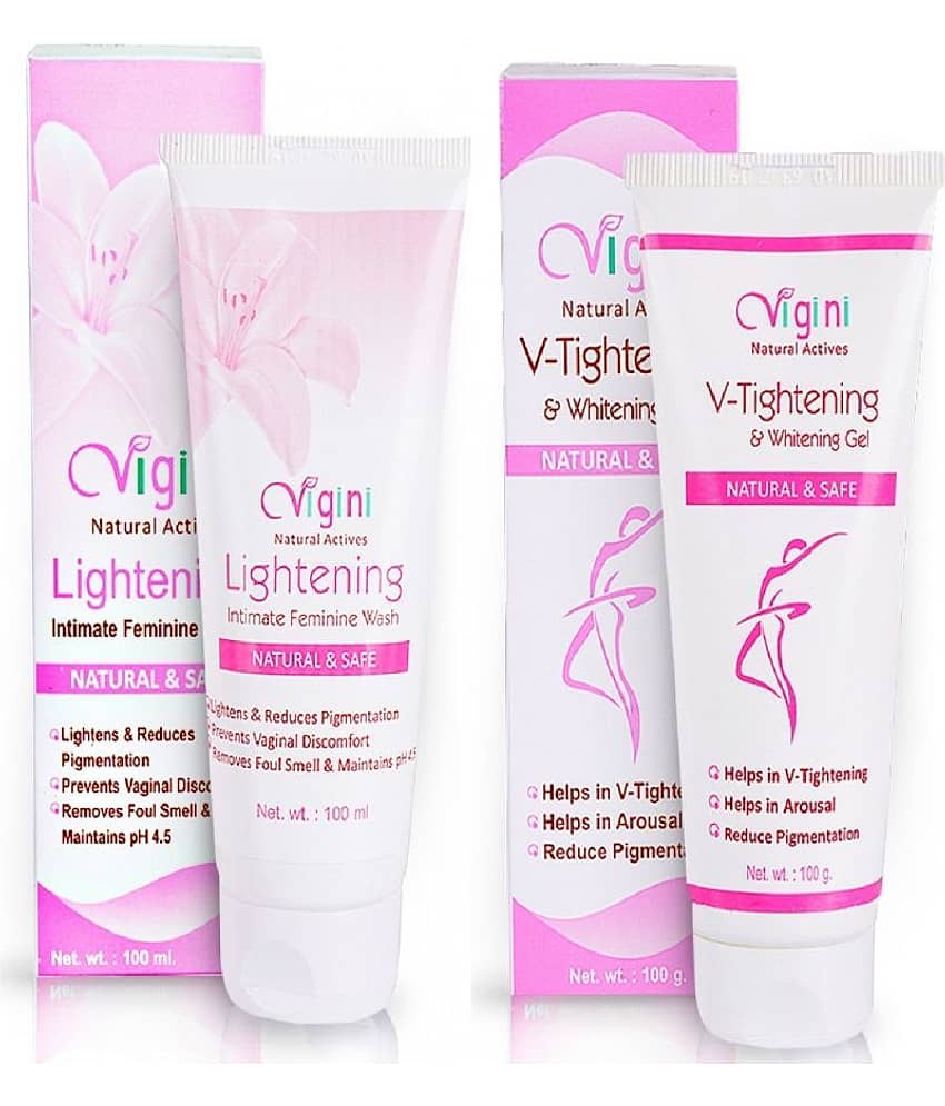 Vigini Vag-inal Intimate Wash & Whitening ,V- Tightening Tight Gel,Vag-inally  Lubricant Gel Regular 2 Sanitary Pads Pack of 2