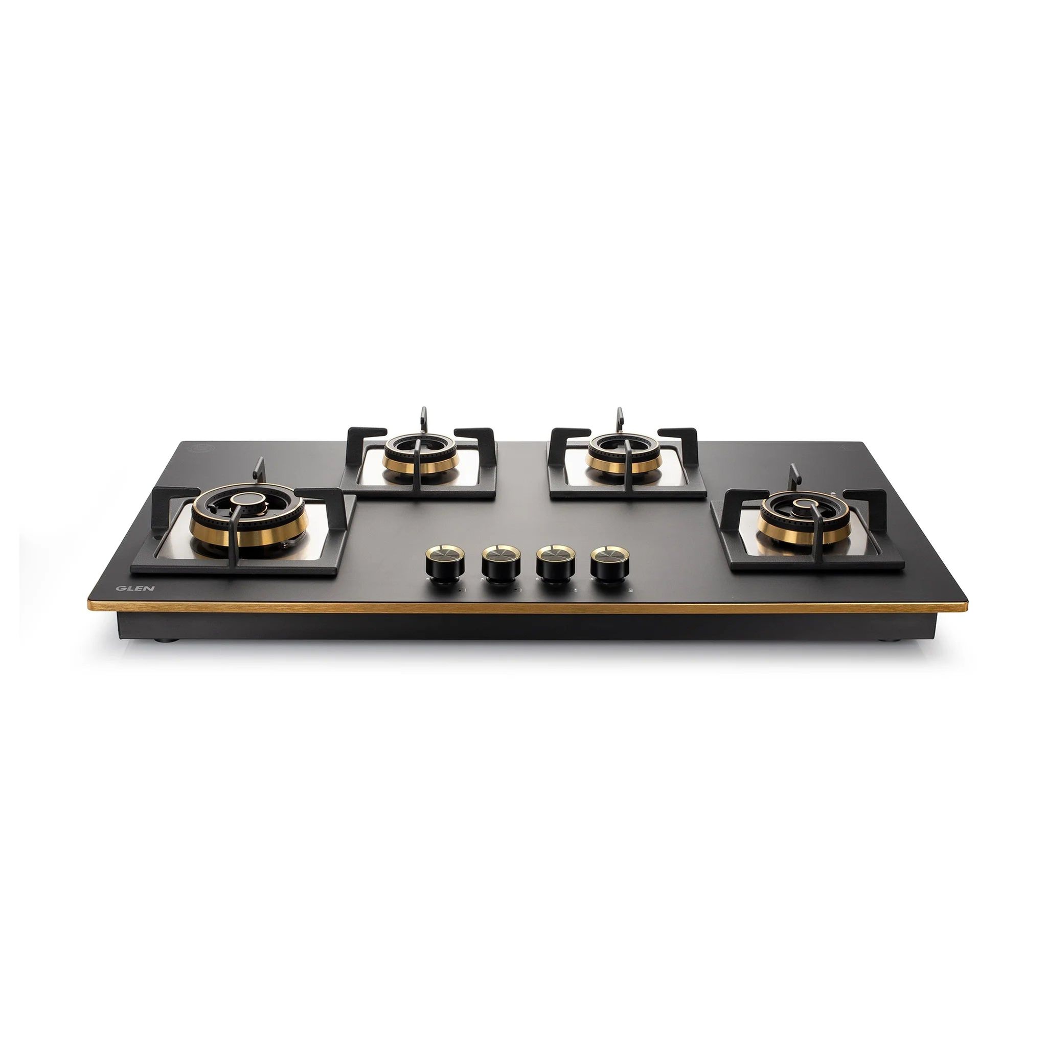 4 Burner Glass Gas Hob Top with Triple Ring Burner Total Double Ring Brass Burner with Flame Failure Device Auto Ignition (BH1094XLHTT2TRMGS)