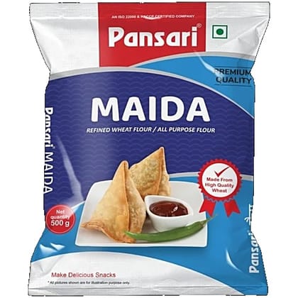 PANSARI Maida - Finely Milled & Refined Wheat Flour, 500 g (Buy 1 get 1)