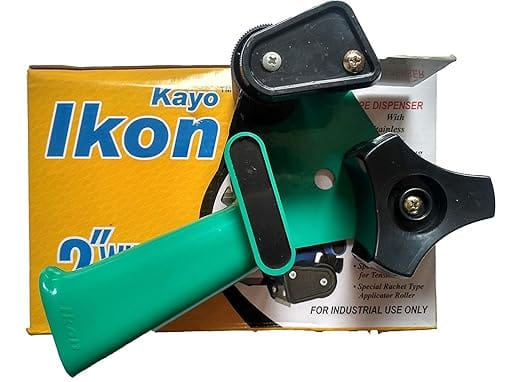 Ikon Manual Hand Operated Tape Dispenser With 2 inch PVC Transparent Tape Roll-50mm or 2 inch