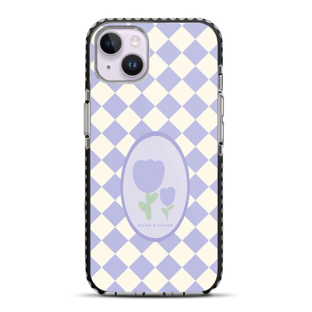 Checkered Bloom iPhone 14 Plus Stride Phone Case-Stride