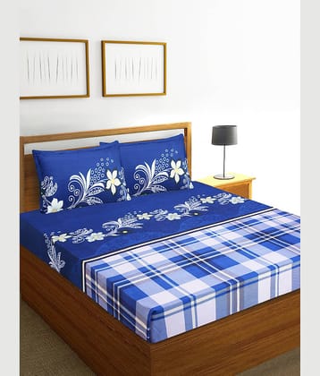 Home Candy Microfiber Double Bedsheet ( Green )