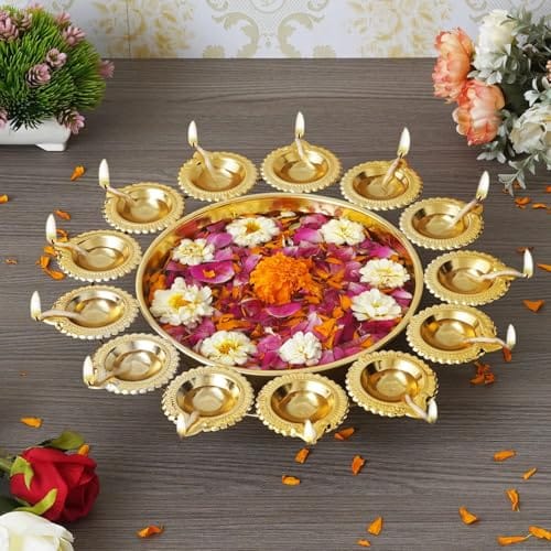 Decorative Urli Bowl for Home Handcrafted Bowl for Floating Flowers and Tea Light Candles,Office and Table Decor