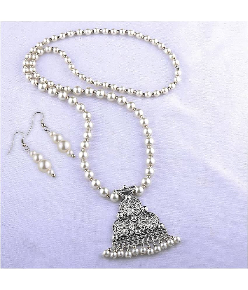 Silver Shine Alloy Silver Contemporary Contemporary/Fashion Antique Necklaces Set